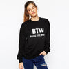 EAST KNITTING H382 2017 Winter Boy Friend Style BOO! Letters Print Casual Loose Women Sweatshirt Winter Blusas Women Hoodies