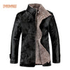 Retro PU Leather Jackets Men's Winter Warm Thick Coats Men Windproof Outerwear Casual Slim Buttons Up Lined Jacket Plus Size 4XL