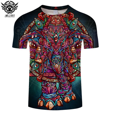 Color Elephant By jml2 Arts 3D Print T shirt Men Women Cartoon ShortSleeve Boy Summer Top&Tee Fashion Tshirt DropShip ZOOTOPBEAR