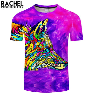 Foxadelic By Rachel RosenkoetterArt 3D Print T shirt Women Summer Casual Short Sleeve Top&Tee Boy Tshirt Streetwear 2018 DropShi