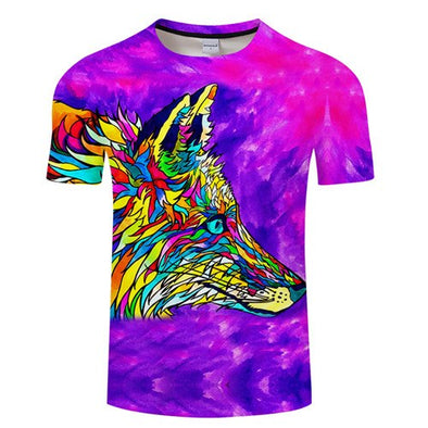 Foxadelic By Rachel RosenkoetterArt 3D Print T shirt Women Summer Casual Short Sleeve Top&Tee Boy Tshirt Streetwear 2018 DropShi