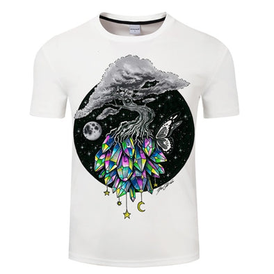 Crystal tree By Pixie coldArt 3D Print T shirt Men Women Summer Casual Short Sleeve Boy Tops&Tees Tshirt Unisex DropShip  ZOOTOP