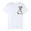 H10 Women Hand-painted Hands Hold Diamonds Casual T shirt Summer Fashion Loose Tops